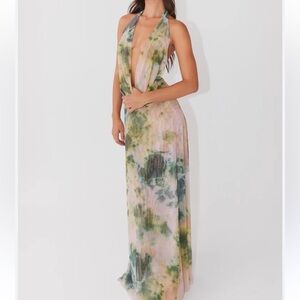 Peppermayo Exclusive - Elysia Mesh Maxi Dress - Rainforest